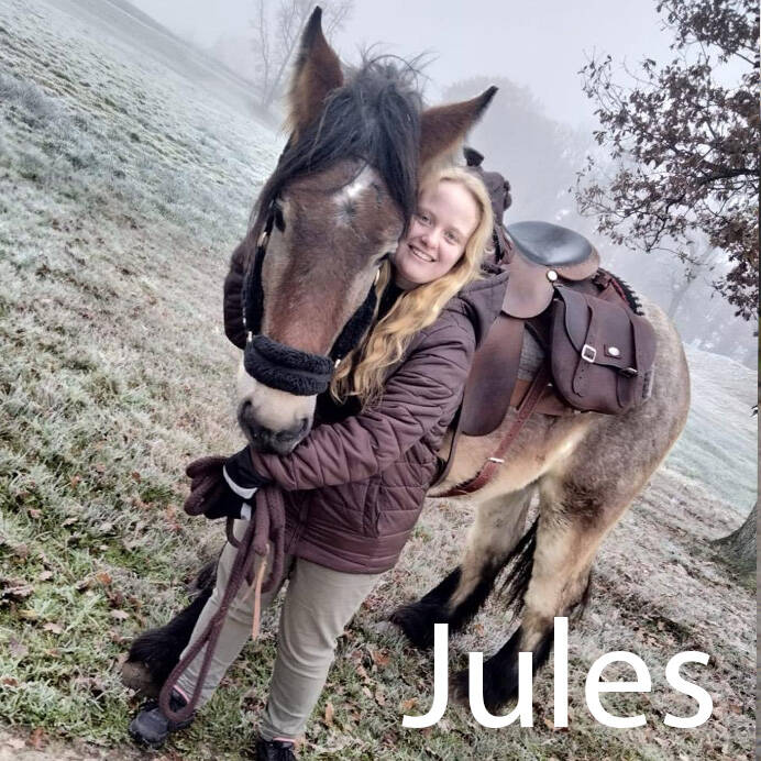 Joëlle met belgisch trekpaard  paardenoppas Hondenuitlaatservice Huisdierenoppas  dierenservice Joëlle Veenendaal, Rhenen, Achterberg, Overberg, Elst, Ederveen, Renswoude, Ede, Bennekom