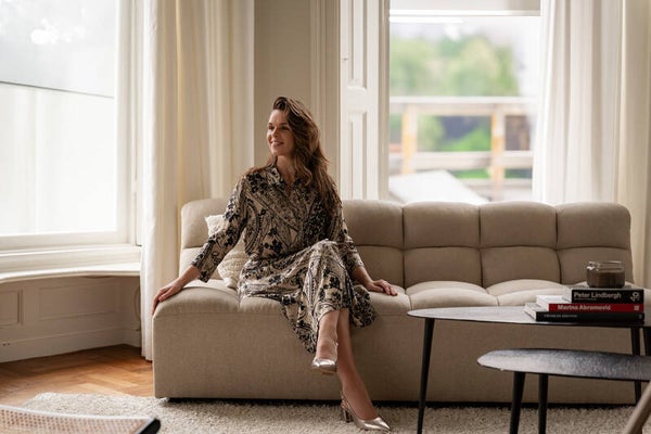 Jurk Hannah - Navy / Sand