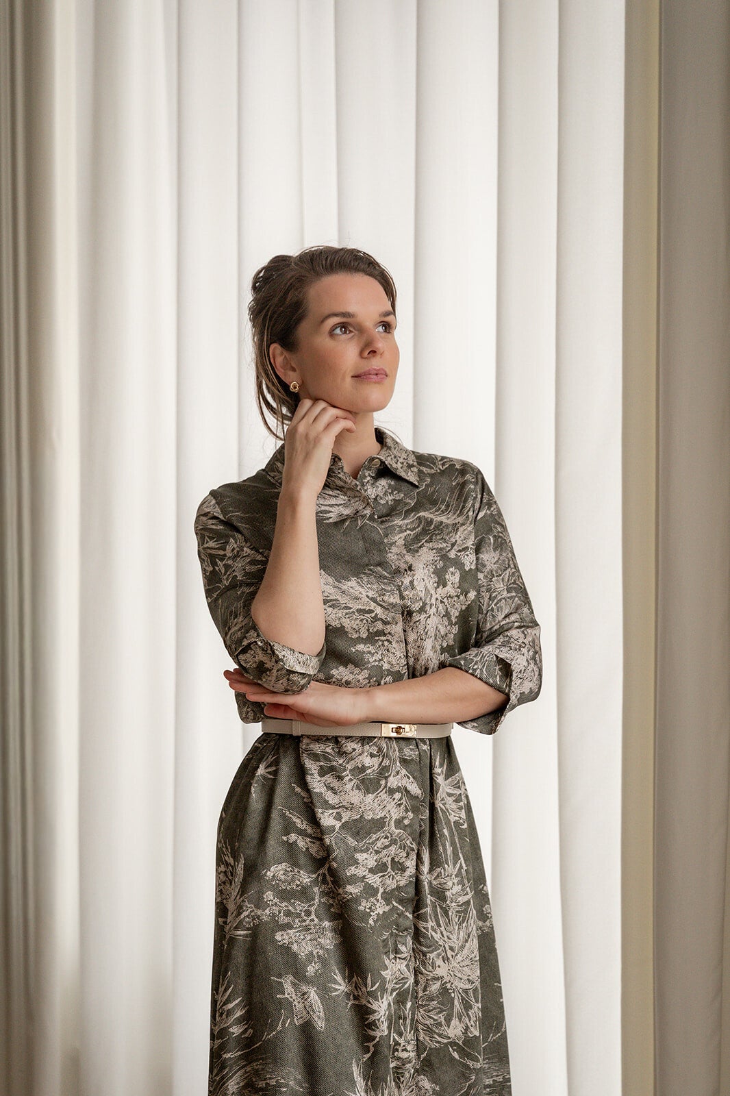 Jurk Hannah - Groen/creme