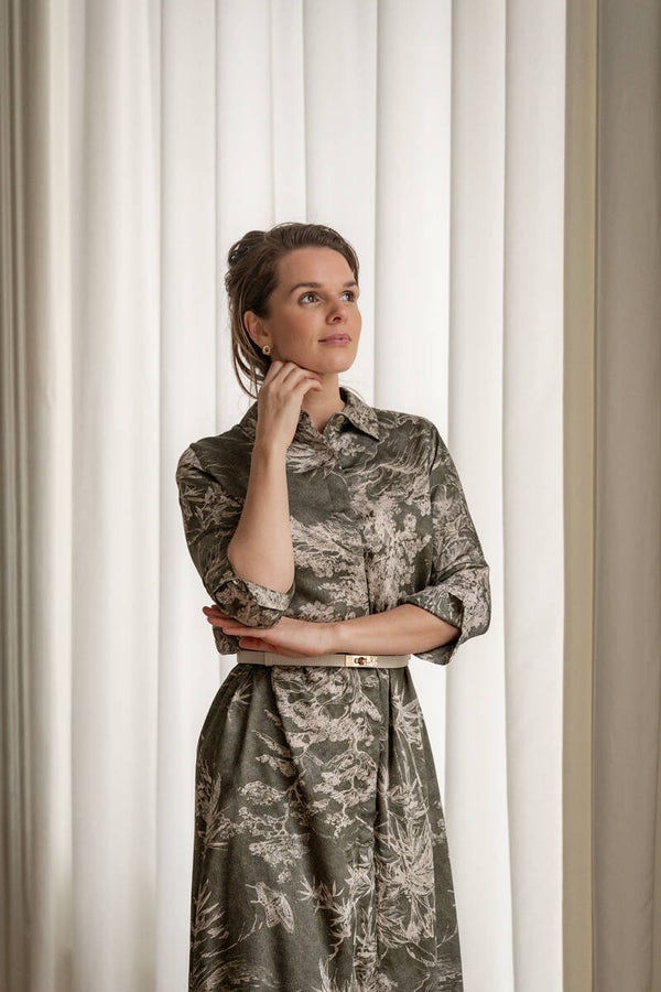 Jurk Hannah - Groen/creme