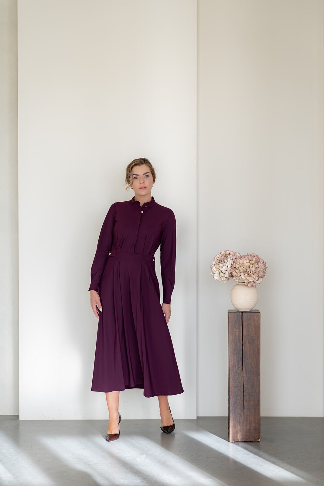Jurk Izzy - Aubergine