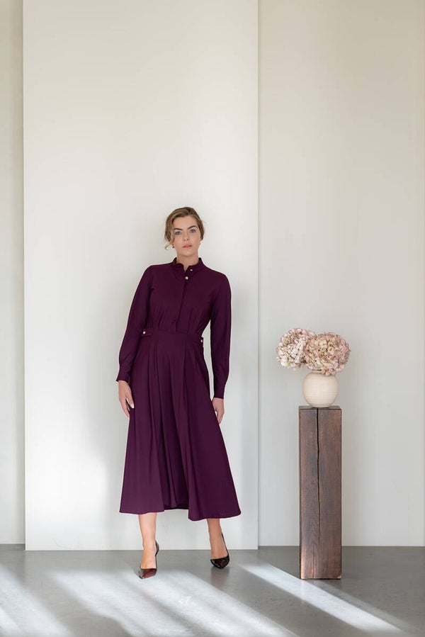 Jurk Izzy - Aubergine