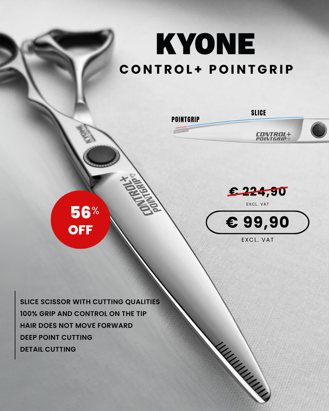 Aanbieding Kyone 800 Control+ Pointgrip Knipschaar