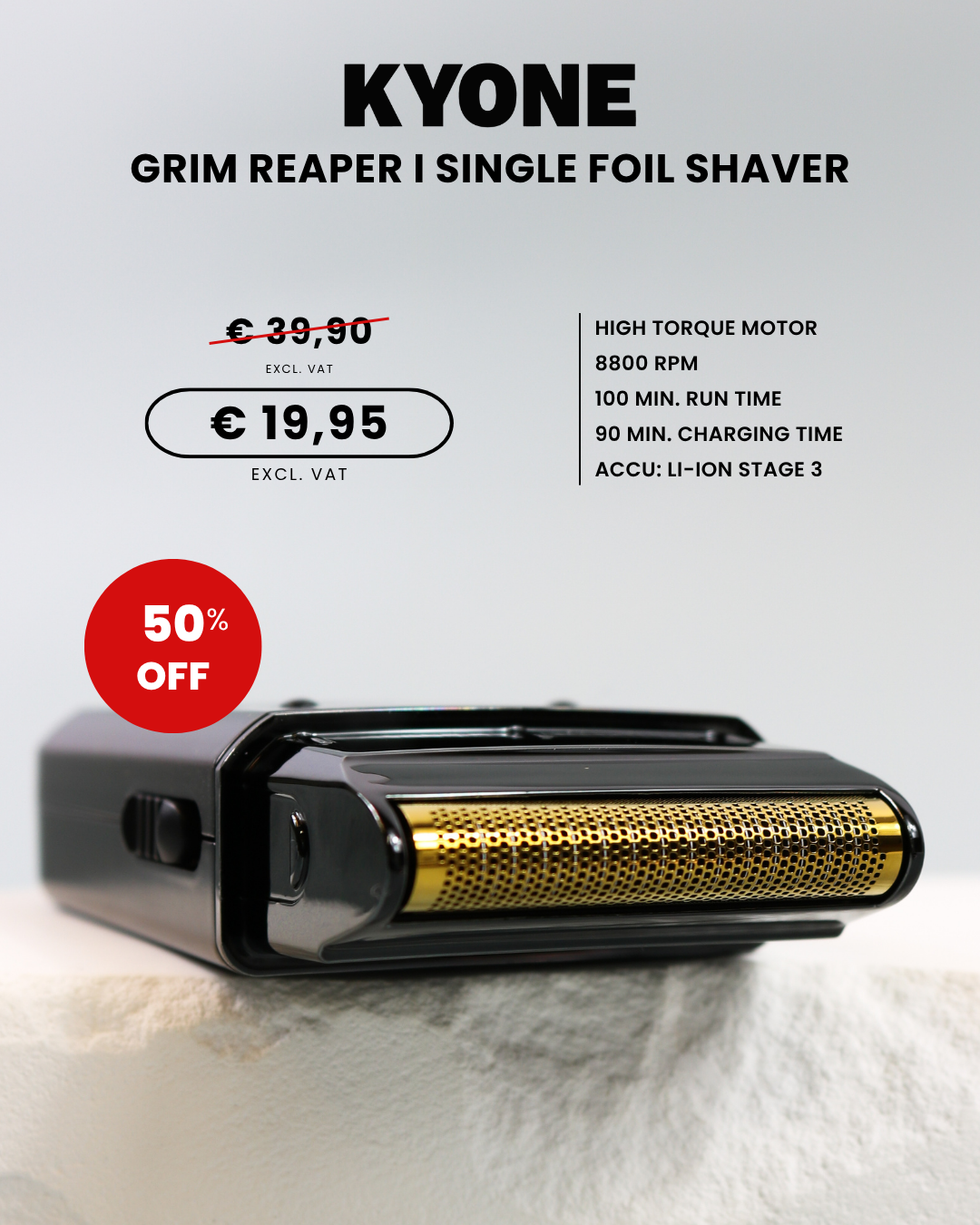 Aanbieding Kyone Grim Reaper I Single Foil Shaver