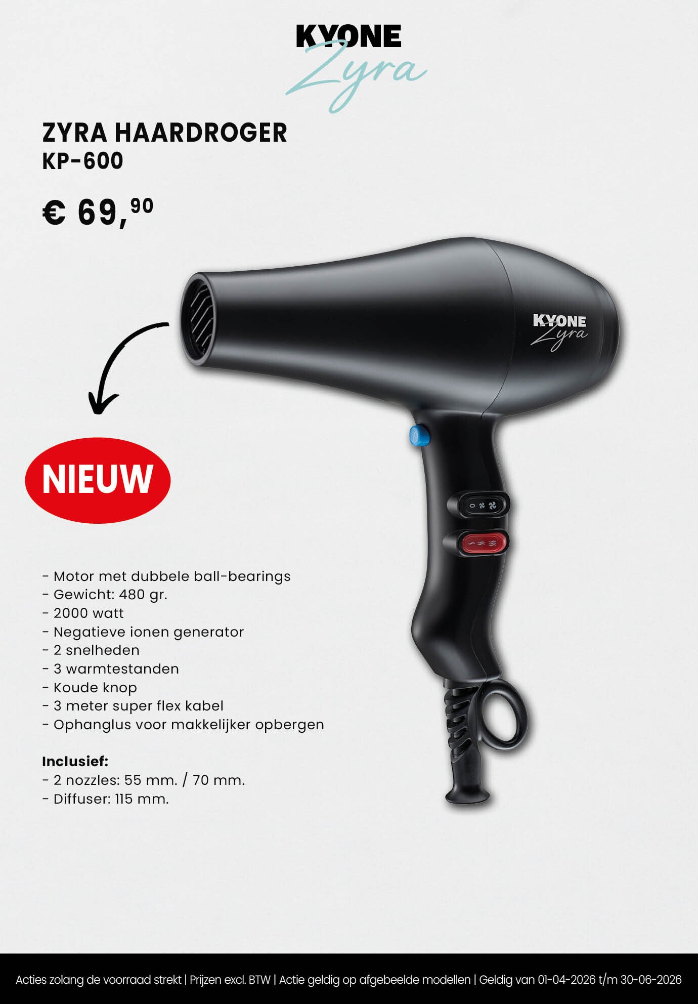 Zyra Haardroger kp-600