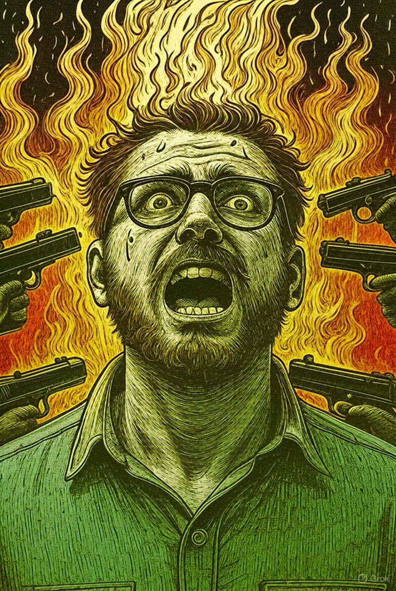 Nachtmerrie bedreiging vuurwapen