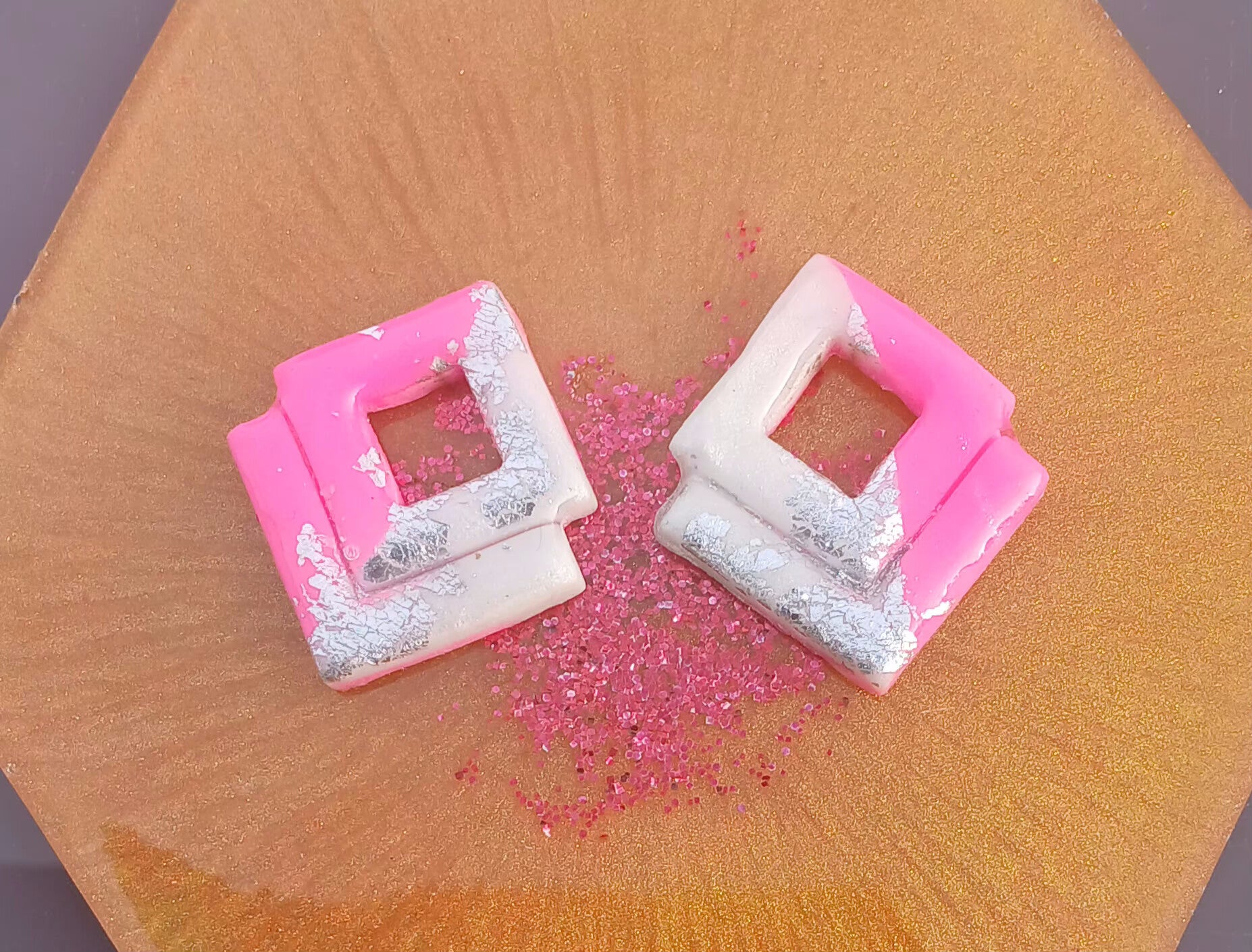 Pampille rose et blanc