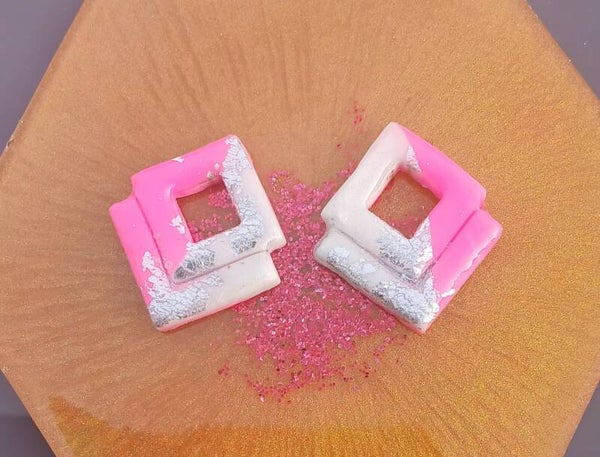 Pampille rose et blanc