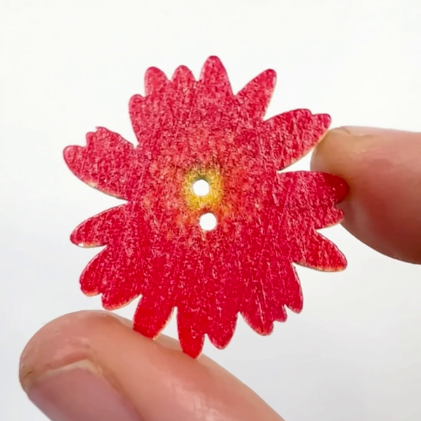 25mm Wood - Chrysanthemum Series
