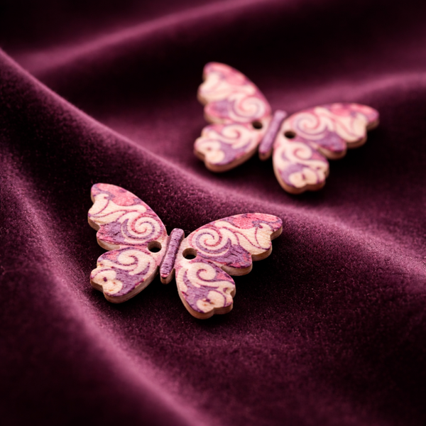 25mm Wood - Butterfly Series