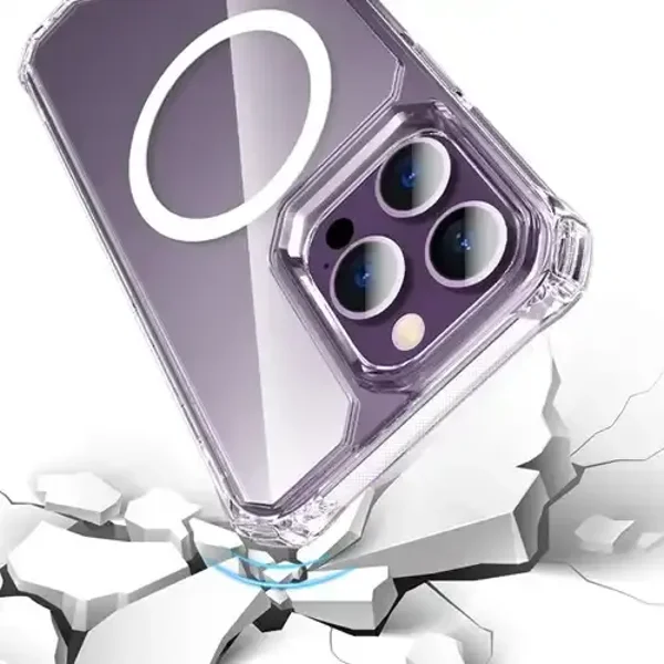 Xssive Anti Shock Back Cover voor Magsafe Galaxy S25 Plus - Clear