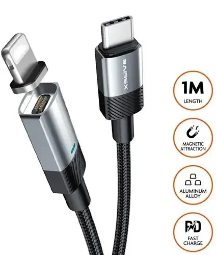 Xssive 30W Magnetic Cable for USB-C to 8-Pin