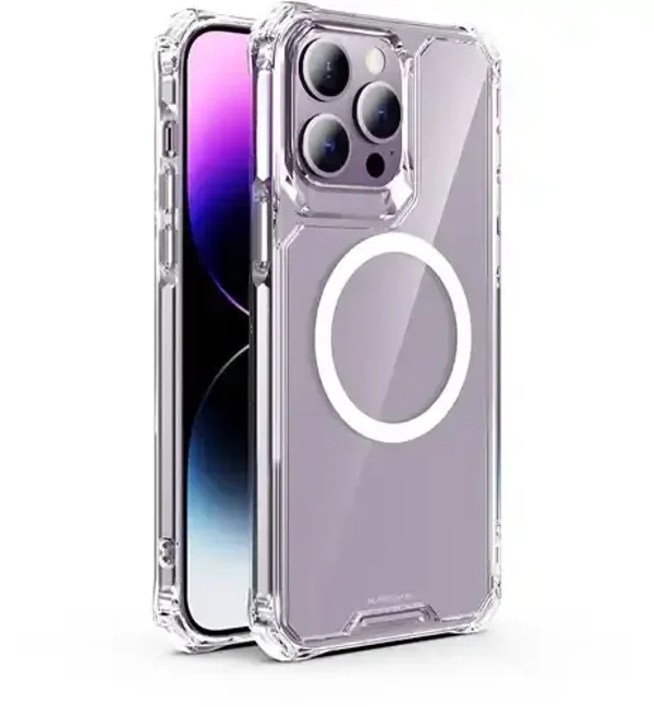 Xssive Anti Shock Case voor Magsafe iPhone 15 Pro - Clear