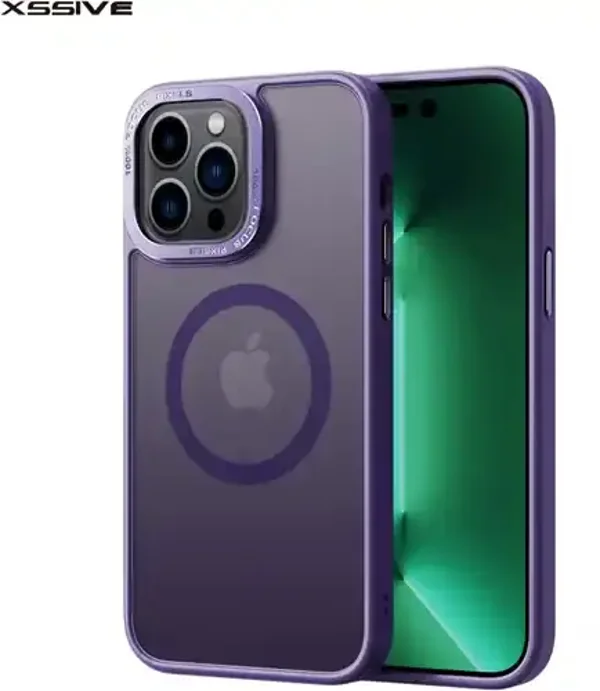 Xssive Back Case voor Magsafe iPhone 12/12 Pro - Paars