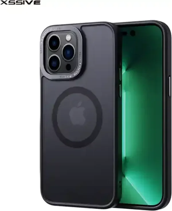 Xssive Back Case voor Magsafe iPhone 15 - Zwart