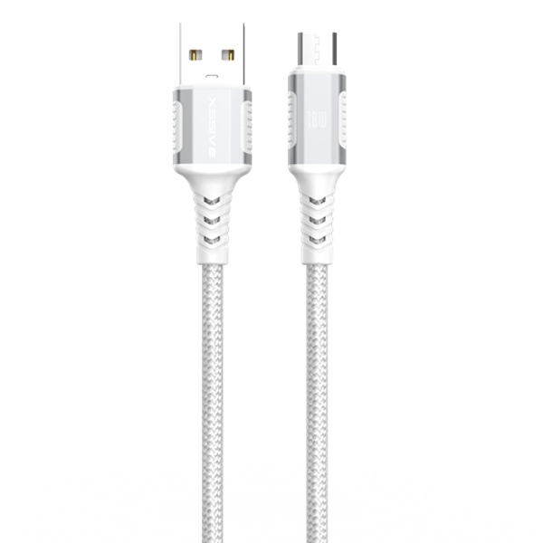 Xssive Braided 18W USB-A to Micro Cable 2meter Wit