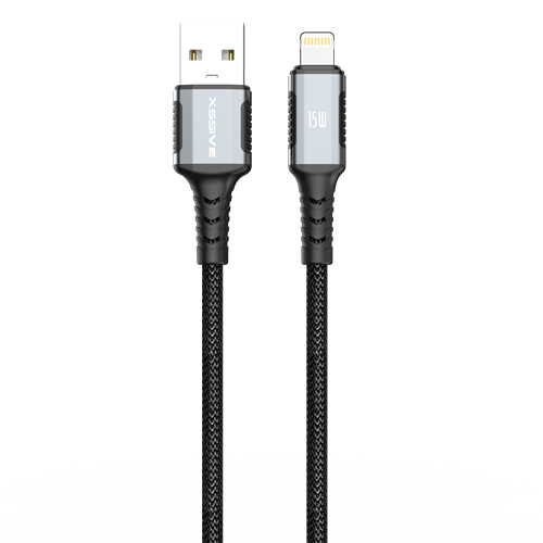 Xssive Braided USB-A to 8-Pin Cable 1m Zwart