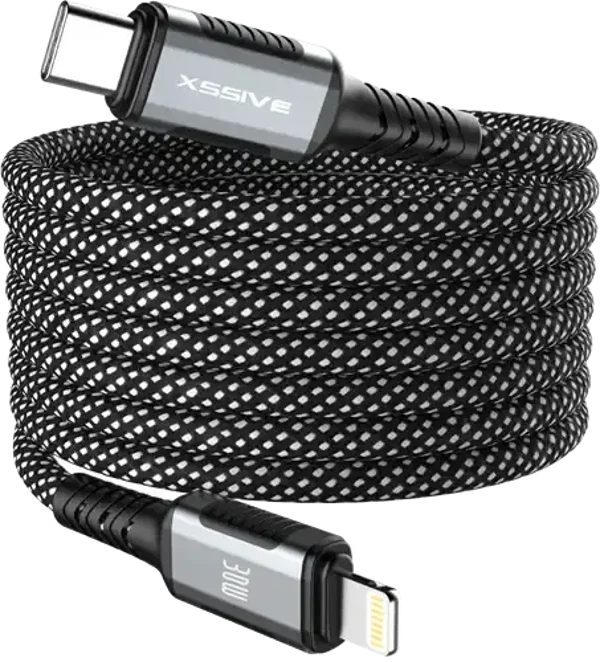 Xssive Magnetic Winding Cable 30W USB-C to 8-Pin