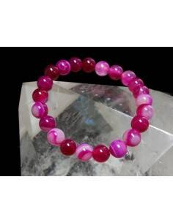 Pulsera bola Ágata Rosa