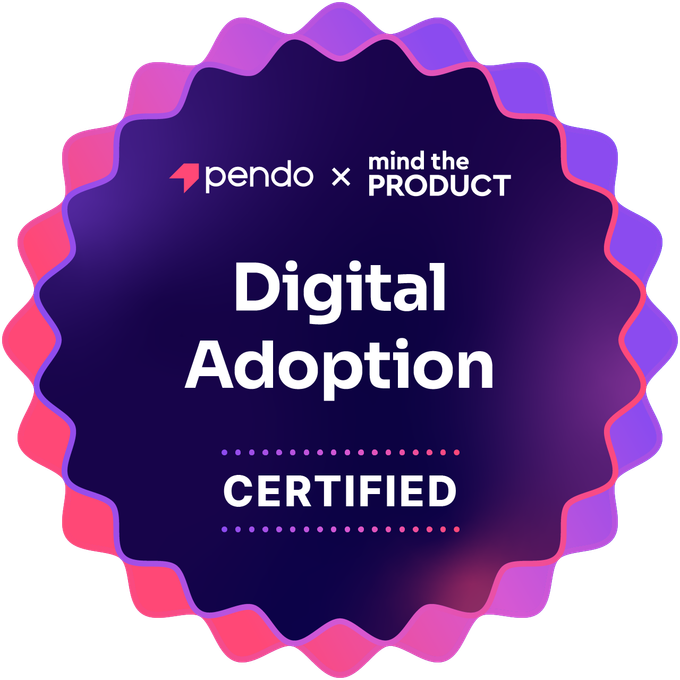 Certificate Badge for Digital Adoption from Pendo