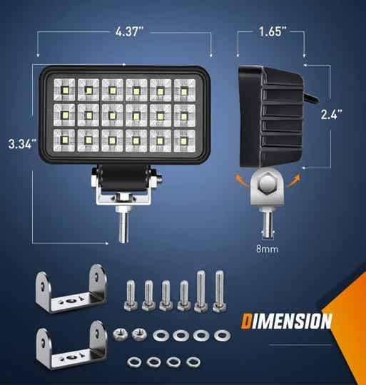 Headache rack work light