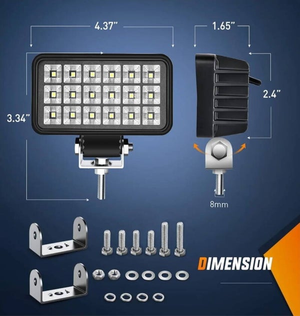 Headache rack work light