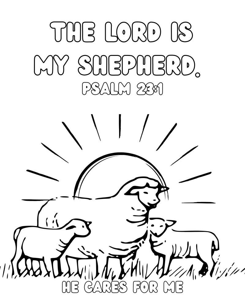 The Lord is my shepherd Psalm 23.1