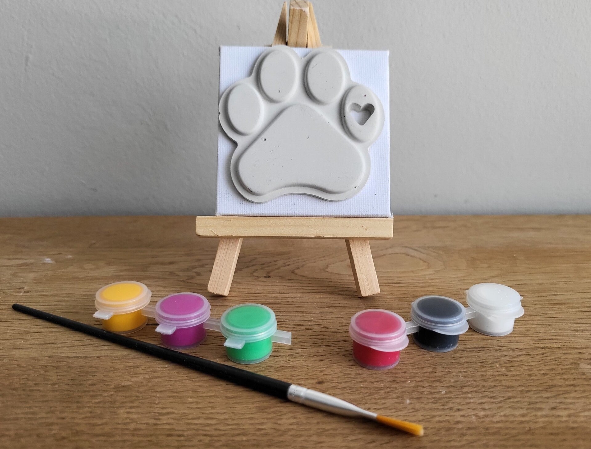 Schilder je eigen canvas: Hondenpoot