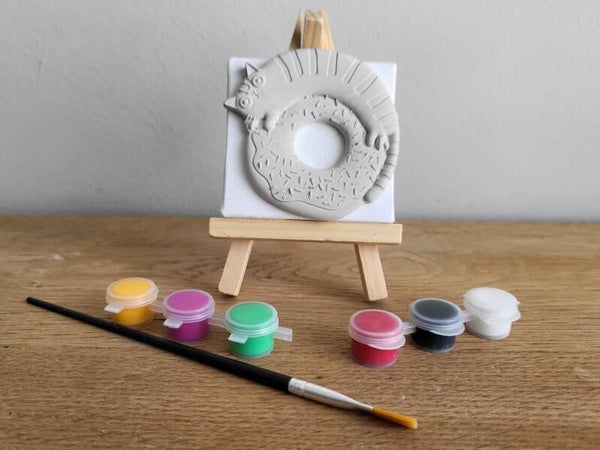 Schilder je eigen canvas: Kat op donut
