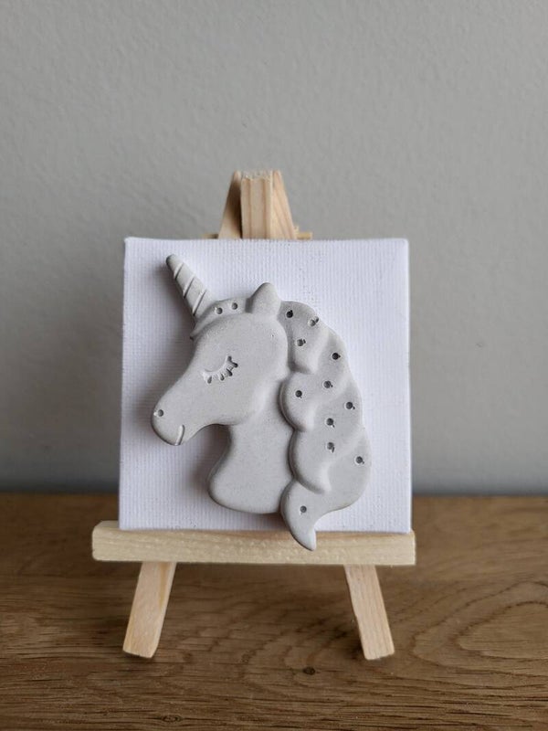 Canvas magneet: Eenhoorn