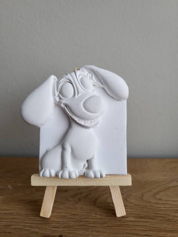 Canvas magneet: Hond