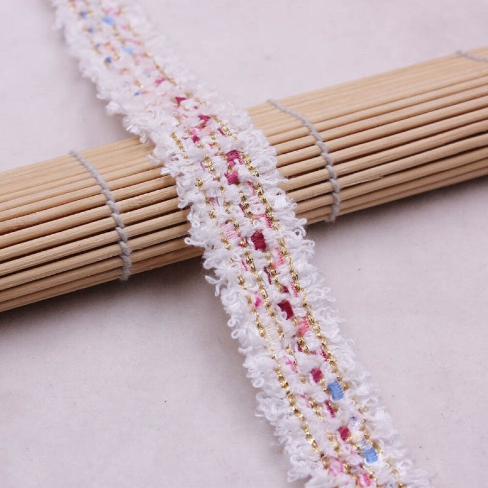 1 coupons d'environ 1.8m galon polyester multicolore