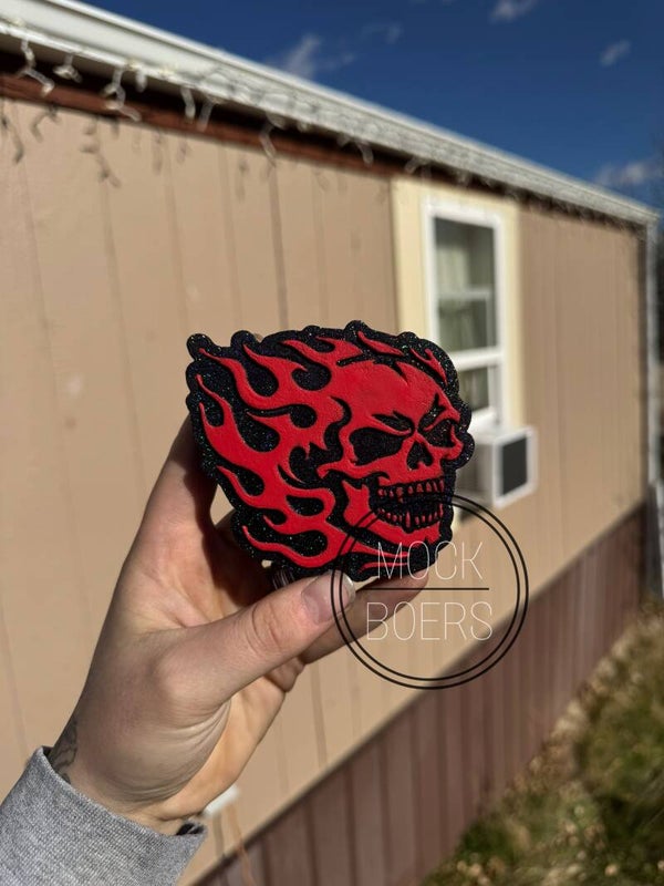 Car Freshie (FLAMING SKULL)