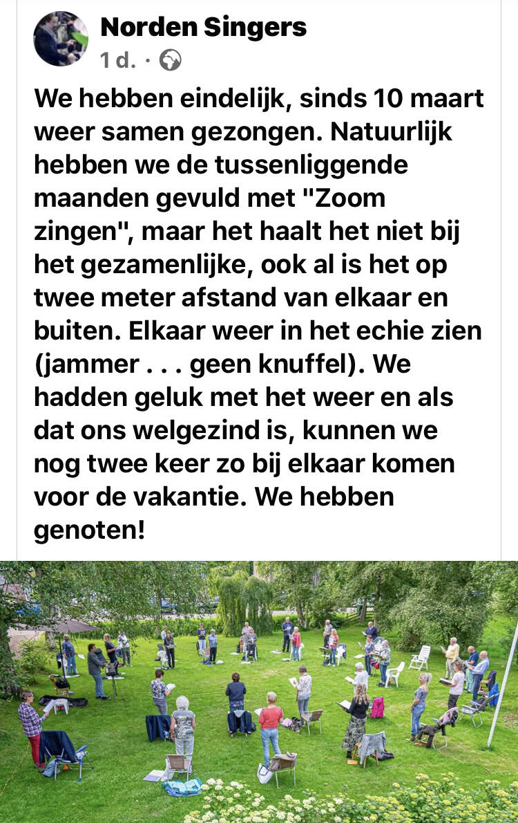 Optreden in de Tjongerschans december 2020