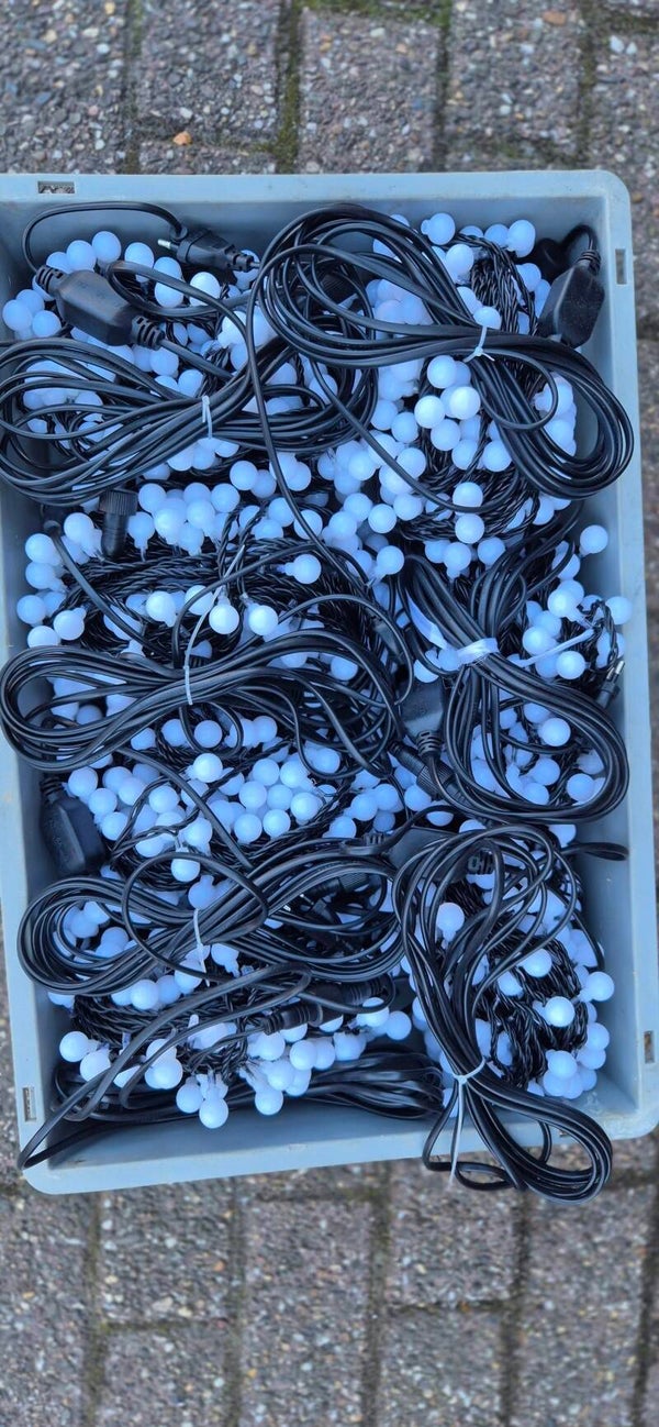 Lampjes partytent 20 meter gekleurd