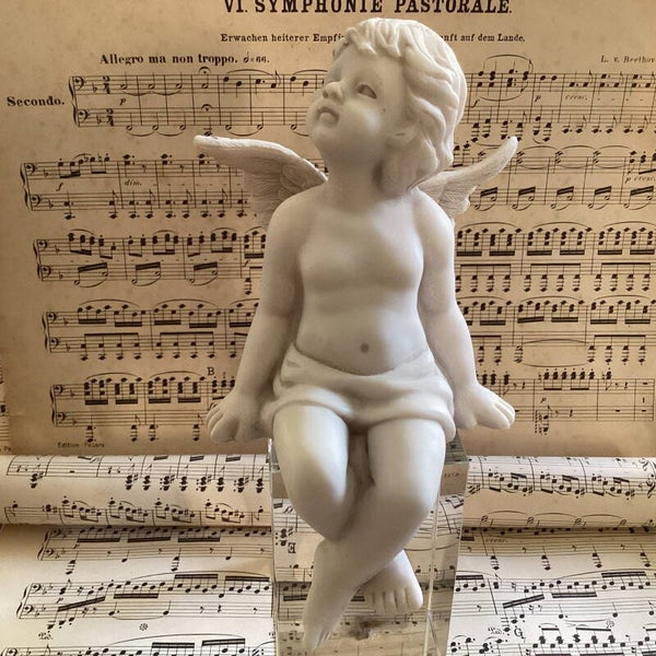 Mooie engel voor op de rand 19x10x8 cm