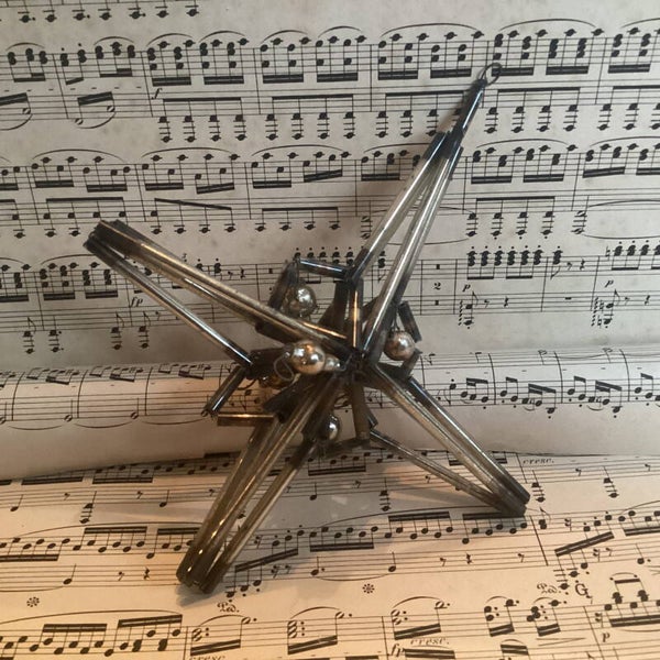 Antieke grote ster glaskralen 15 cm, Oekraine