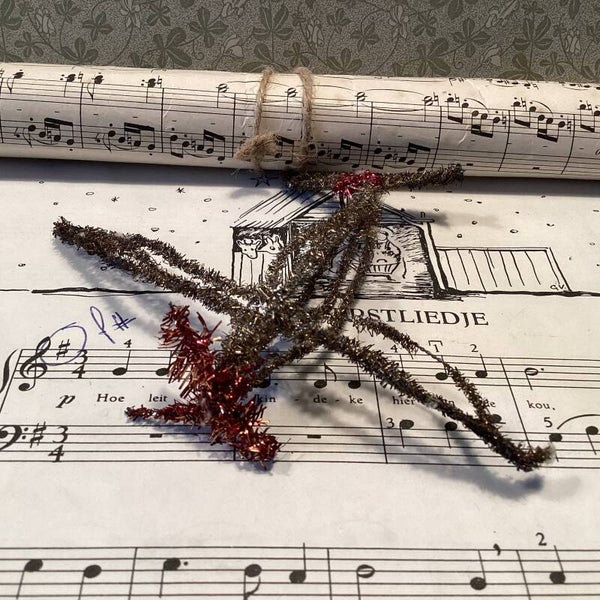 Antiek tinsel vliegtuigje rond 1900 14x12x3 cm