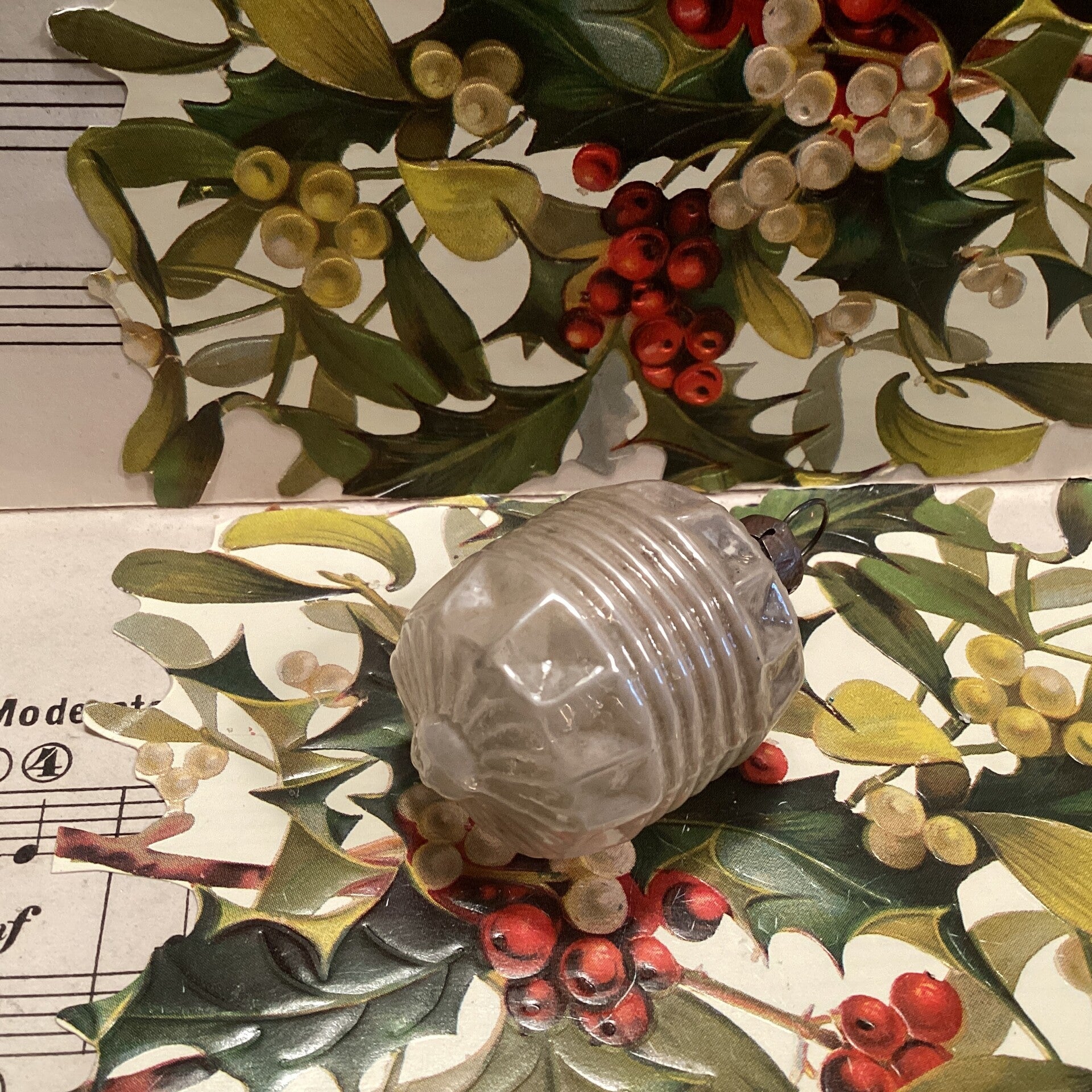 Antieke kerstbal lampion, 5 cm