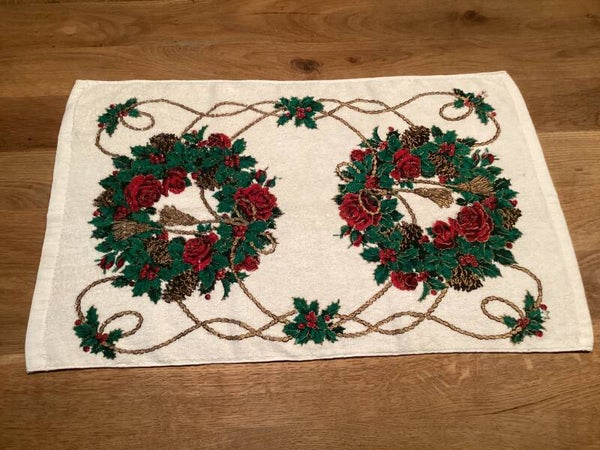 Vintage kerst gastendoek 60x40 cm, printed in USA