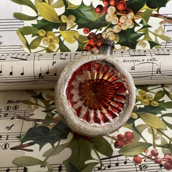 Oude deukbal oranje rode kern gesuikerde rand 6 cm