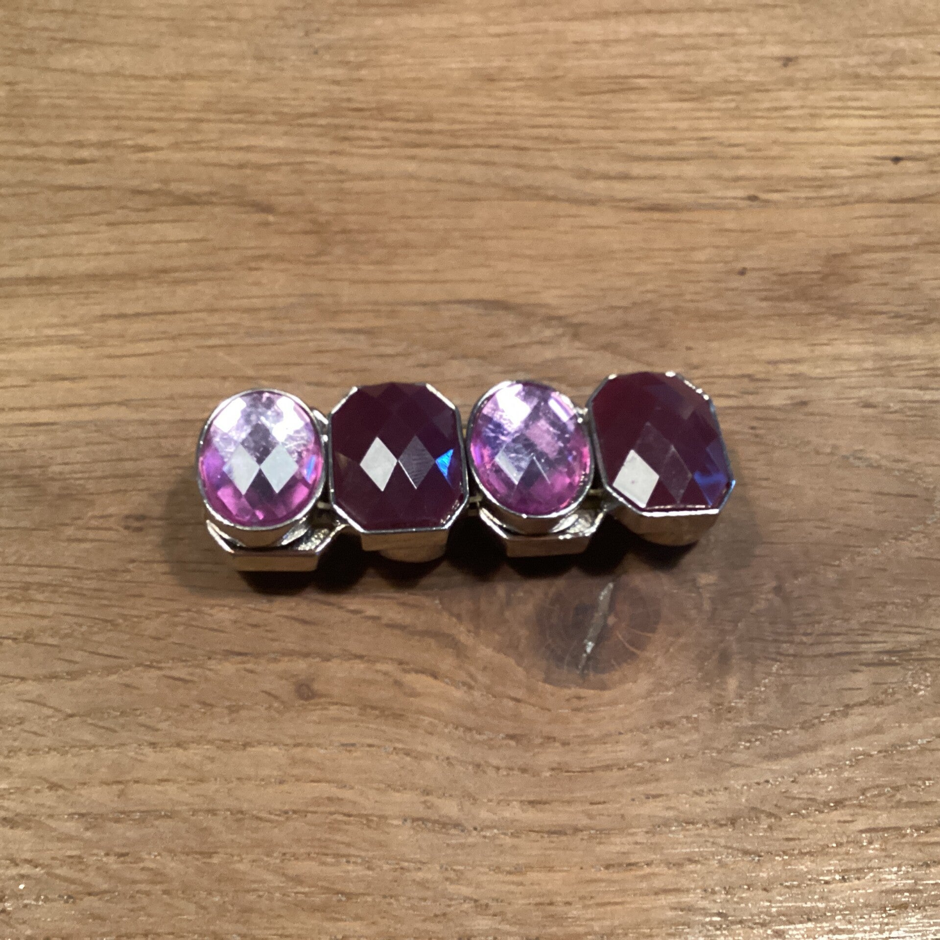 Rekarmband mooie paarse stenen