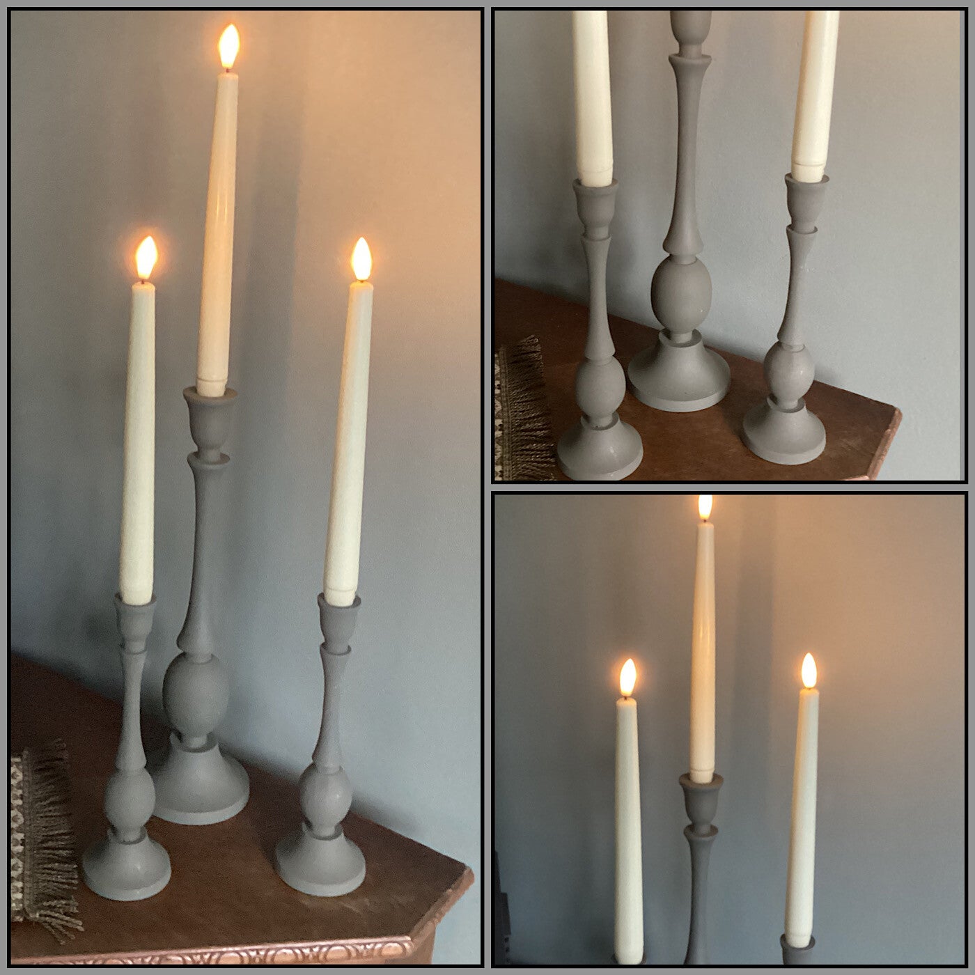 3 Kaarsenkandelaren met ledkaarsen