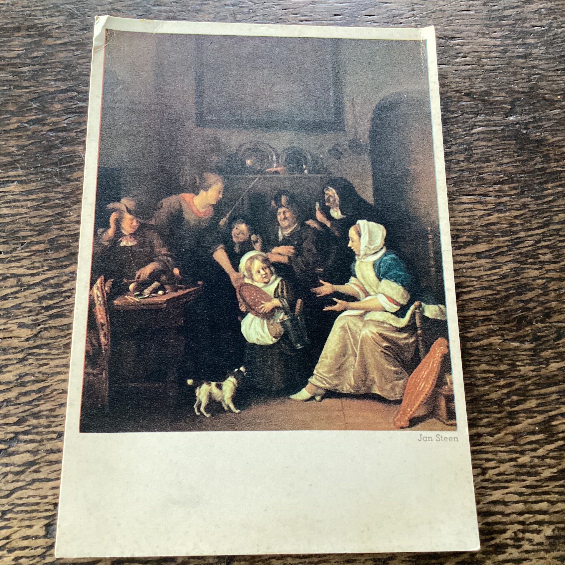Oude ansichtkaart Sinterklaas met voorstelling van Jan Steen onbeschreven