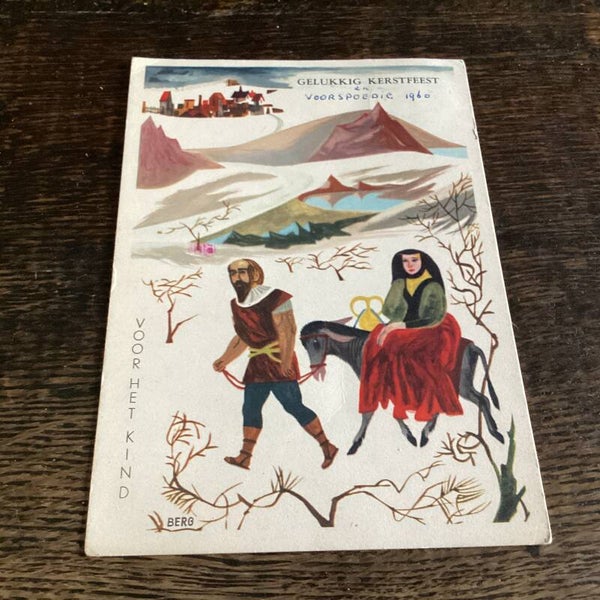Antieke kerstkaart begin 1959