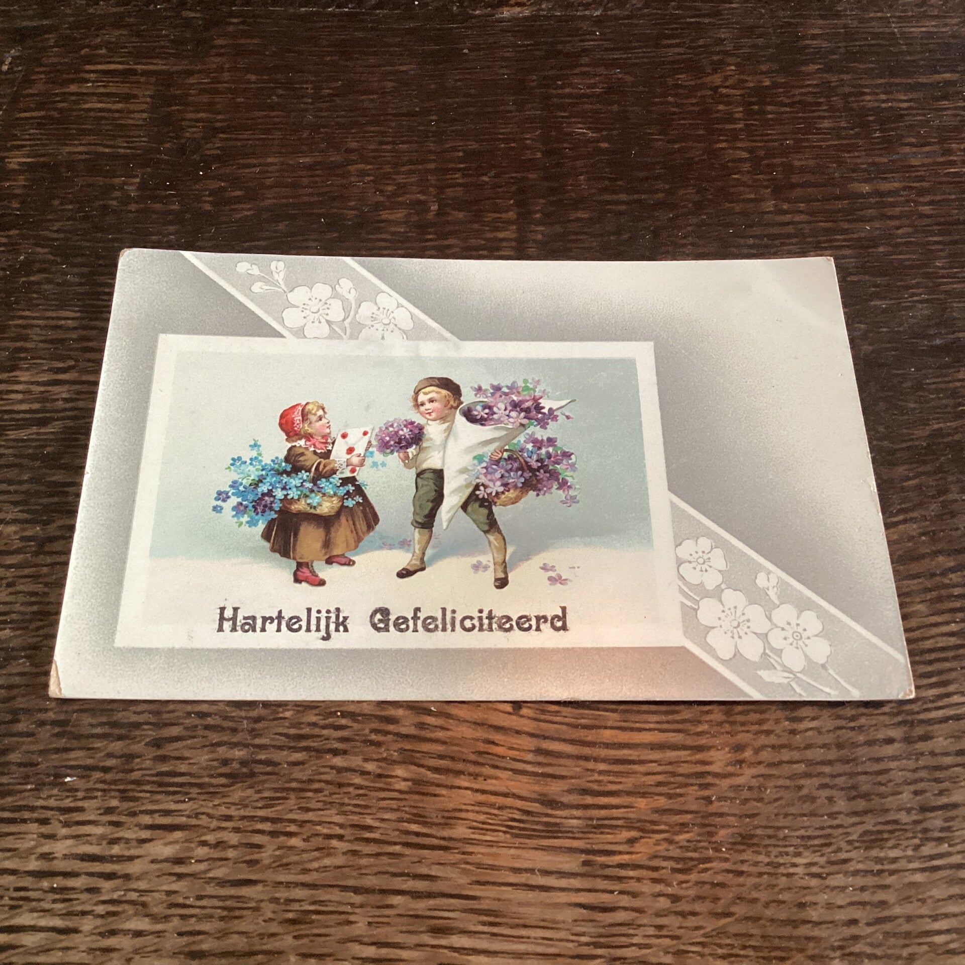 Antieke verjaardagskaart, 1913