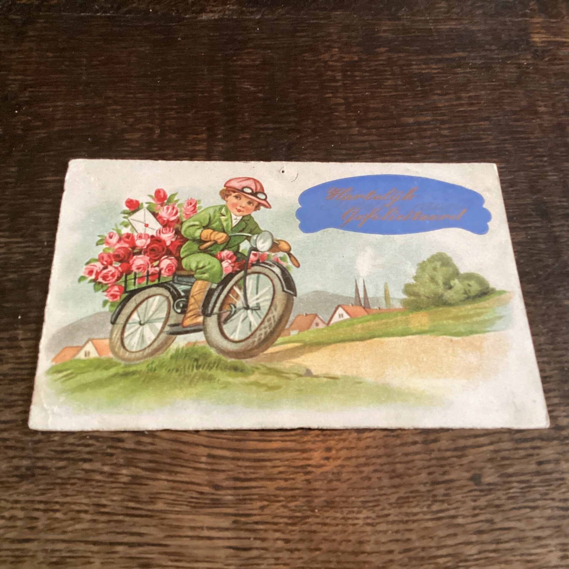 Antieke verjaardagskaart, 1936