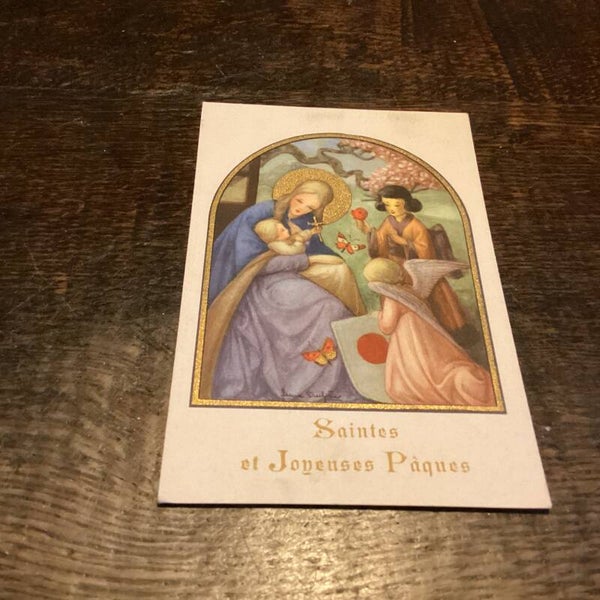 Antieke paaskaart onbeschreven, begin 1900, religieus