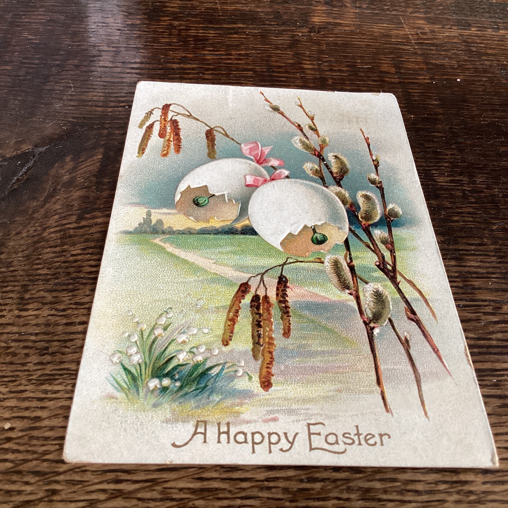 Antieke paaskaart, 1909, reliëfkaart USA