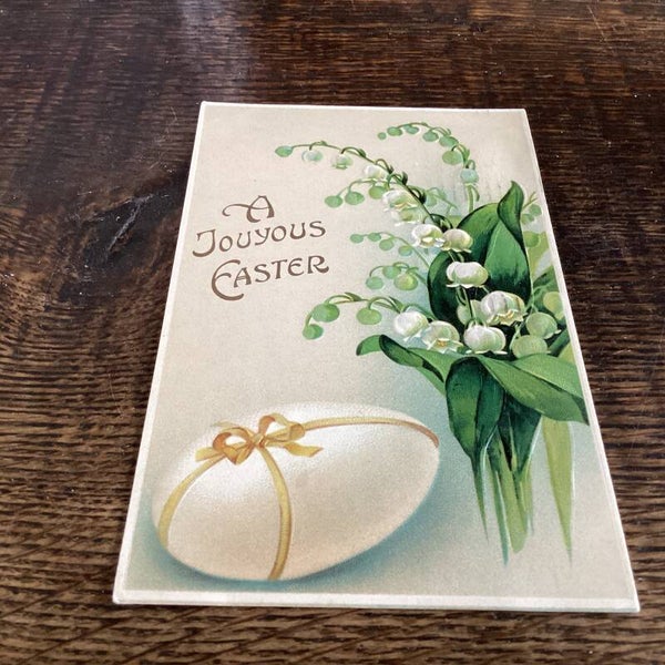 Antieke paaskaart, begin 1900, in reliëf